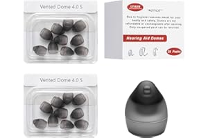 JOFI LINKIM 20 Counts Phonak Vented 4.0 Hearing Aid Domes, Vented Domes for Phonak Audeo Marvel Paradise Lumity Accessory(Vented 4.0 Dome Small)