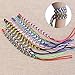 Tinksky 9pcs Handmade Colorful Braided Bracelets Thread Wrist Ankle Bracelets (Random Color)