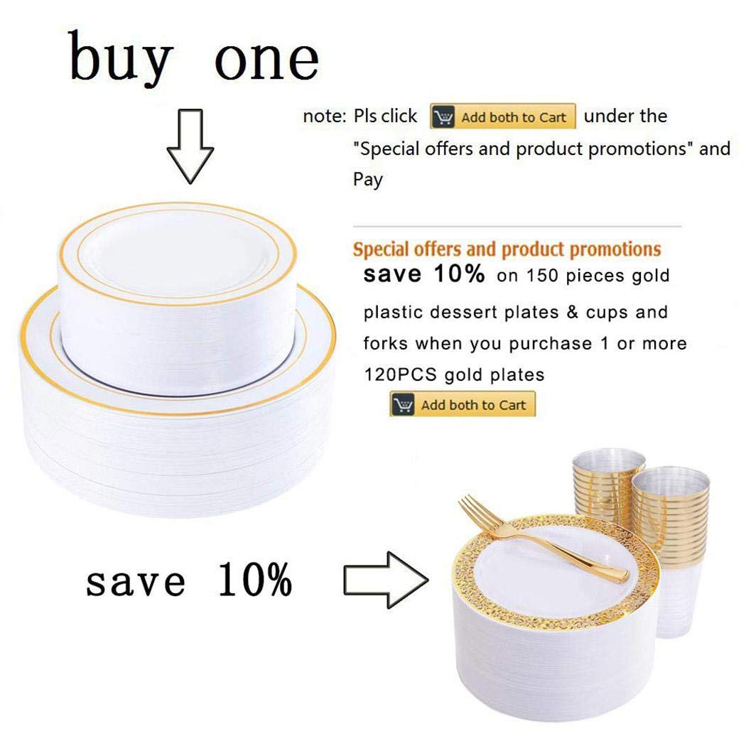 lazinem Durable Hollow Wedding Party Disposable Plate Tableware Dishes