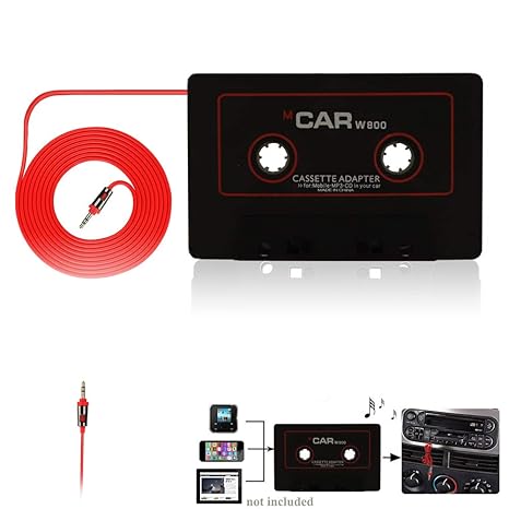 Hi-azul Auto Audio Kassetten Aux Adapter für MP3 / MP4 / CD/MD / Laptop/Handy mit 3.5 mm Stereo Aux Klinkenstecker