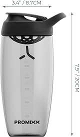 Promixx Pursuit Protein Shaker Bottle 700ml Stealth Black Premium view 9