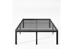 Nordicbed 18 Inch High Platform Queen Bed Frame No Box Spring Needed, Metal Bed Frame Queen Size, Noise Free, Easy Assembly, Heavy Duty, Black