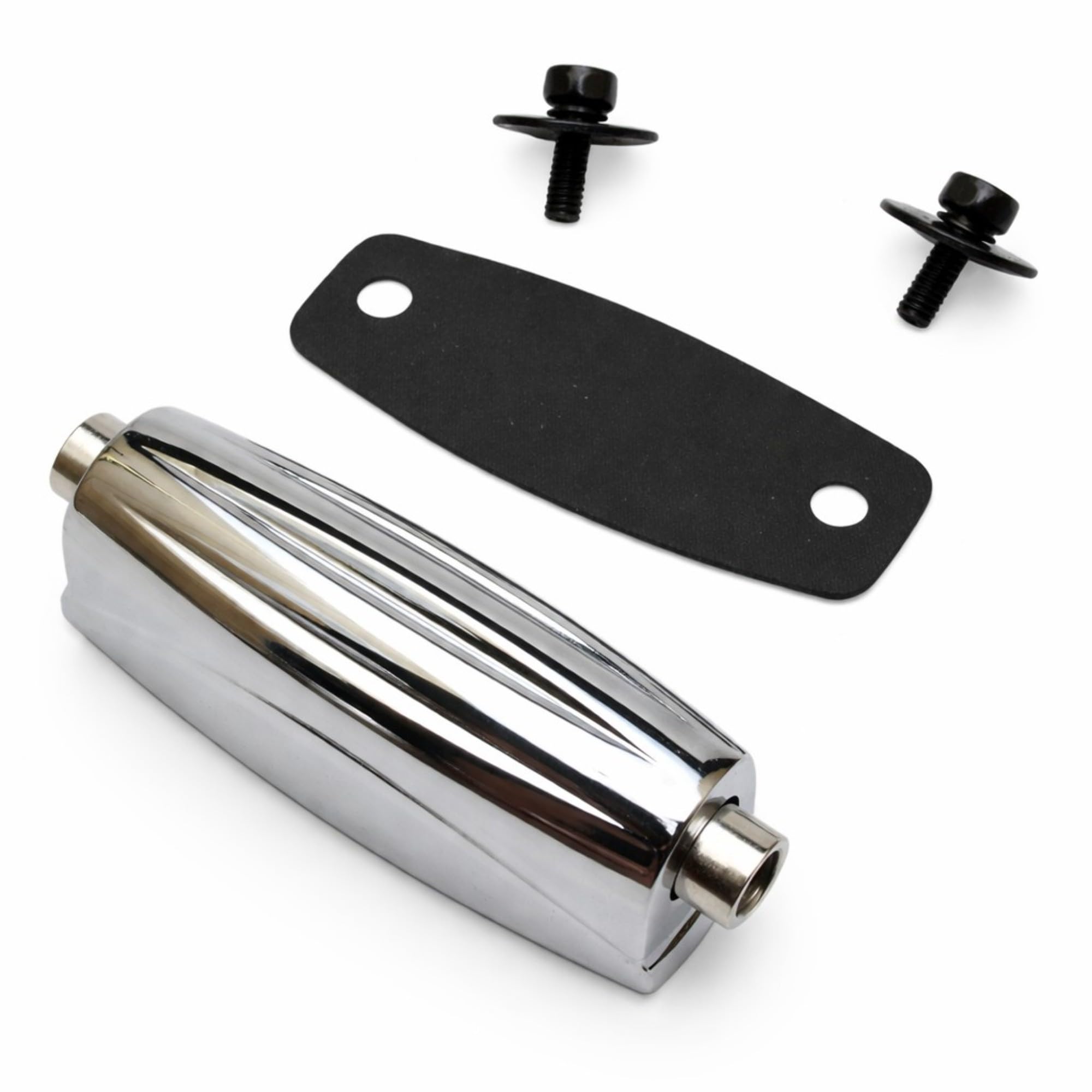 ROSS Percussion Double End Drum Lugs Chrome 10 Pack with Gaskets Screws 2 Inch Spacing 7/32 Thread