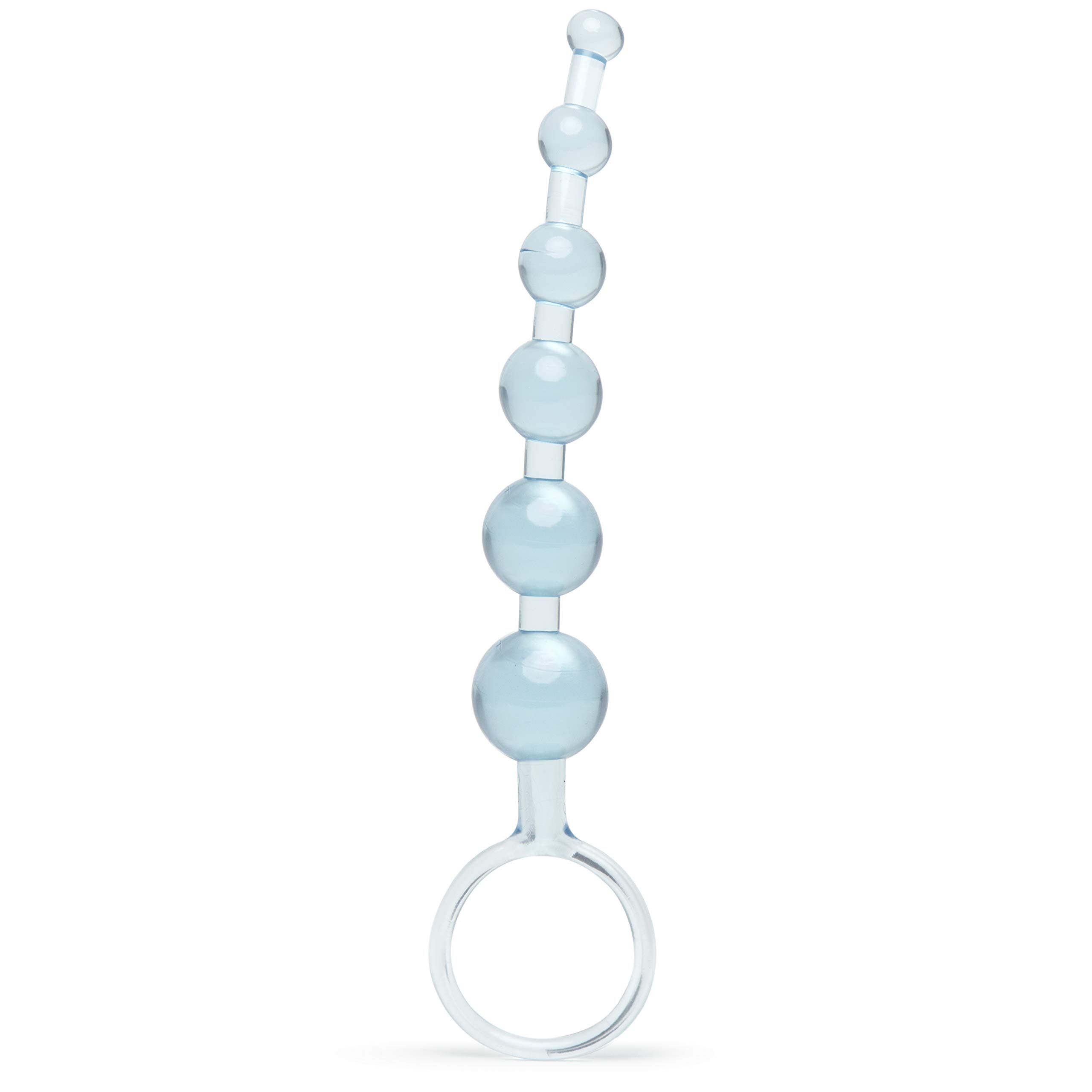 Lovehoney Anal Beads Sex Toy | Graduated & Flexible Butt Plug with Safe Pull Ring for Beginner | 6 Inch Dildo Anal Beads Gradual Stimulation | Waterproof | Adult Sex Toys for Men Women Couples | Blue