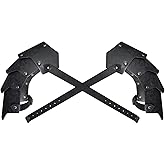 HiiFeuer Medieval Faux Leather Double Pauldron, Vintage Mercenary Knight Shoulder Armor for LARP/Cosplay Ren Faire