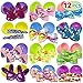 12 PCS Prefilled Easter Eggs with Hair Bows and Grosgrain Ribbon for Kids Basket Stuffers, Easter Decorations, Easter Dresses for Girls Children Fun, Easter Egg Hunt Game, Easter Décor Gifts and Party