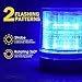 Xprite Blue 12 LEDs Rotating Beacon Strobe Light w/Magnetic Mount, Revolving Warning Flashing Light for Caution Vehicle Fire Service, Emergency Ambulance, Volunteer Service