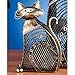 Deco Breeze DecoBreeze DBF0257 Animals/Insects Figurine Fan from Cat Collection in Pwt, Nckl, B/S, Slvr. Finish, 4 Inch, Antique Silver