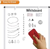 VIZ-PRO Flipchart Easel Whiteboard 90x60 cm Magnetic Portable Dry Wipe view 5