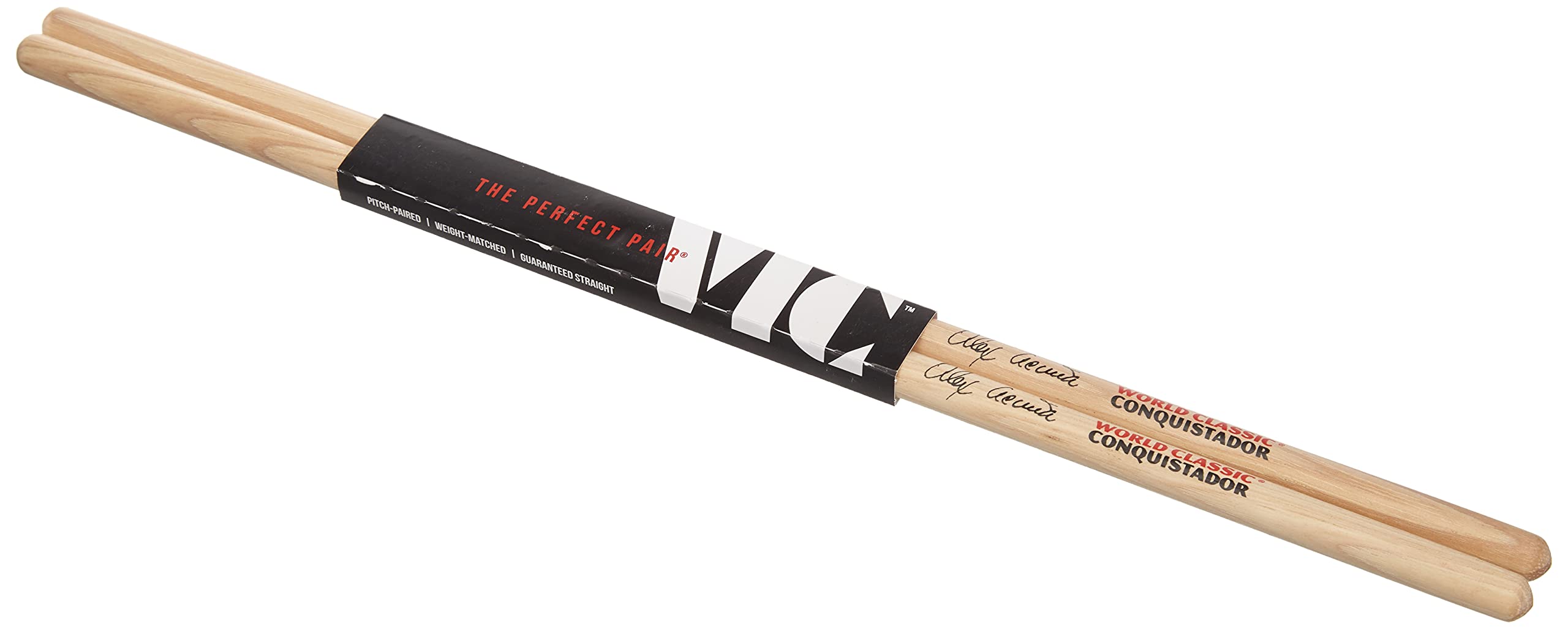 Vic FIrth - World Classic® Timbale Signature sticks SAAC - Alex Acuña 'Clear Conquistador' Timbale - Clear Finish