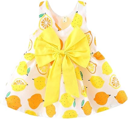 Amazon Co Jp Milkiwai ベビー服 ワンピース ドレス タンクスカート レモン 学園祭 舞台 夏 ガールズ 花火大会 Size 90 イエロー ベビー マタニティ