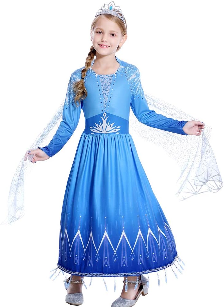 Princess Costumes for Girls Birthday Halloween Cosplay Dress Up 2-11 Years