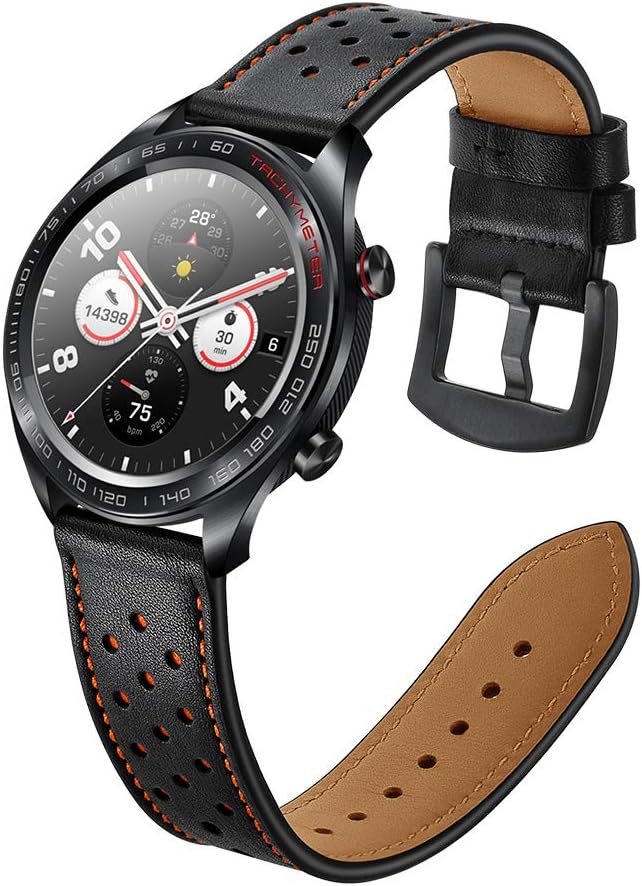 AISPORTS Compatible for Samsung Galaxy Watch 3 45mm Strap Leather for Women Men 22mm Quick Release Watch Strap Soft Breathable Sport Wristband Bracelet Replacement Strap for Galaxy Watch 46mm/Gear S3 - Image 5