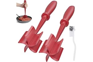 2 Pcs Meat Chopper, Ground Beef Chopper Tool, Heat Resistant Meat Masher Tool for Hamburger Meat, Hamburger Smasher Tool, Non