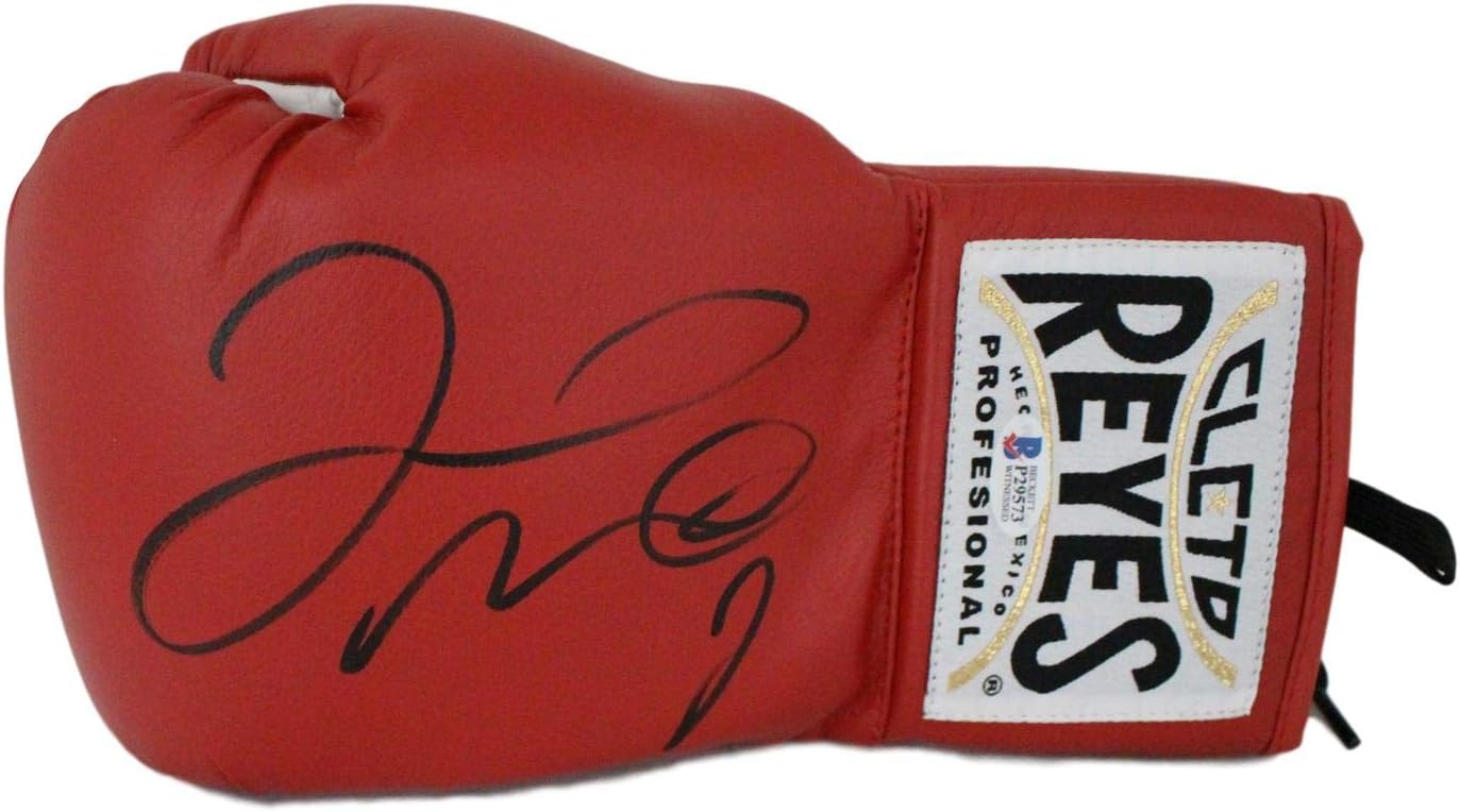 Amazon Com Floyd Mayweather Jr Signed Cleto Reyes Red Left Hand Boxing Glove Bas Sports Collectibles