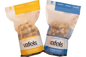 VAFELS Plant-Based Liège Wafel - Organic Pearl Sugar Infused Belgian Waffle | Vegan | Small-batch | Handmade with Brioche-Based dough | Sports Nutrition Waffle & Healthy Snack |