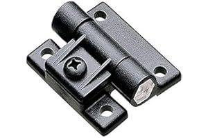 Southco E6-10-501-20 Series Adjustable Torque Position Control Hinge with Holes, Acetal Copolymer, 2-1/2" Leaf Height, 35.00 in-lbf Symmetric Torque, Black