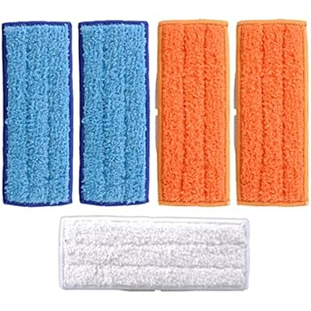 KEEPOW 5 Packs Washable Mopping Pads for iRobot Braava Jet 240 241