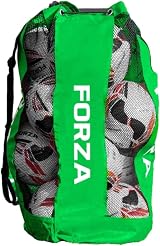 FORZA Premier Ball Carry Bag Green 12 Ball Capacity Drawstring Mesh