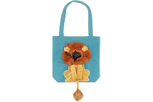 Bemodst Cat Carrier, Dog Soft Shell Pet Carrier Small Lion-Shaped Pet Bag, Adjustable Pocket Size, Portable Pet Bag for Small Dogs and Pet Cats for Up to 15 lbs Park Hiking, and Outdoor Use (Blue)