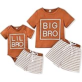 Baby Boy Matching Outfits Big Brother/Little Brother T-shirt+Short Pants Summer Matching Outfits