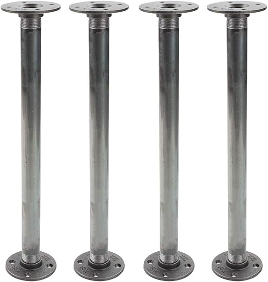 Rustic 18 Inch Industrial Pipe Decor Table Legs Set Of 4 Rough