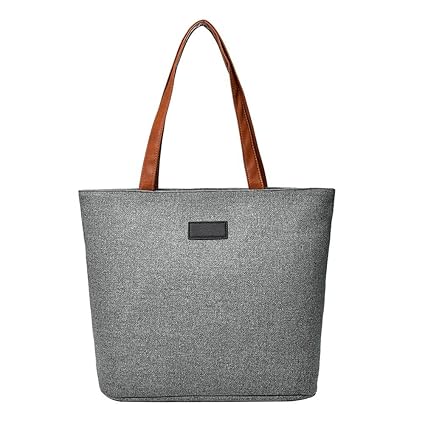 Childplaymate Women Casual Canvas Shopping Bags Shoulder Handbag Large Beach Totes/Grey