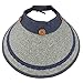 Muryobao Women's Wide Brim Floppy Caps Packable Straw Sun Hat Summer UV Protection Hats with Chin Strap for Women Beach Glof Cowboy Blue