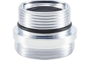 XNTONG - Faucet Aerator Adapter, Male Thread M18.5 to Male Thread M22, Copper Plated Chrome Faucet Adapter, Suitable for Kitchen Faucet Adapter Kit Connection, (M18.5-M22)