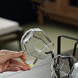 AEFPOYMXU 10 oz Clear Glass Espresso Cups Set of 2