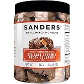 Sanders Milk Chocolate Sea Salt Caramel Pecan Clusters - 16 oz Tub