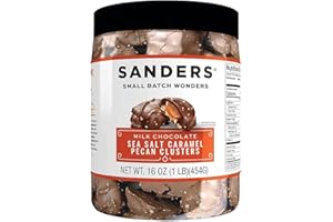 DTTRA Sanders, Sea Salt Caramels Pecan Clusters, 16 Ounce