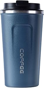 17 Oz Travel Tumbler with Lids Metal Stainless Steel Vacuum Insulated Tumbler Travel Mug Coffee Cup Tumblers Double Wall Cup Hot and Cold Drinks for Home/Office/Outdoor/School/Gift (BLUE)