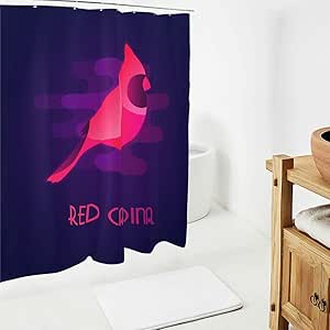 Amazon.com: Dewawa Red Sparrow Series Shower Curtain Liner for College