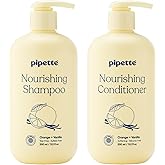 Pipette Kids Daily Nourishing Shampoo &amp; Conditioner Duo (Pack of 2) | Tear-Free - Detangling - Sulfate, Paraben &amp; Silicone-Free - Hypoallergenic