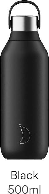 Chilly's Series 2 Water Bottle 500ml Abyss Black Vacuum Insulated view 2