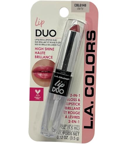 Amazon.com: LA Colors Lip Gloss & Lipstick Duo, Moisturizes lips