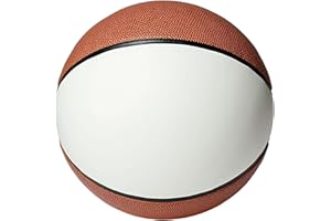 Ballstars Autograph Blank Basketball with One Large White and 6 Brown Panels
