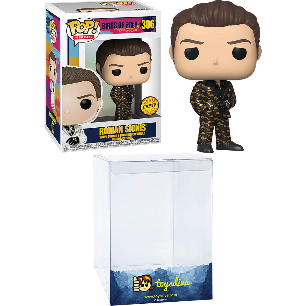 Roman Sionis (Chase): Funk o Pop! Heroes Vinyl Figure Bundle with 1 Compatible 'ToysDiva' Graphic Protector (306 - 44374 - B)