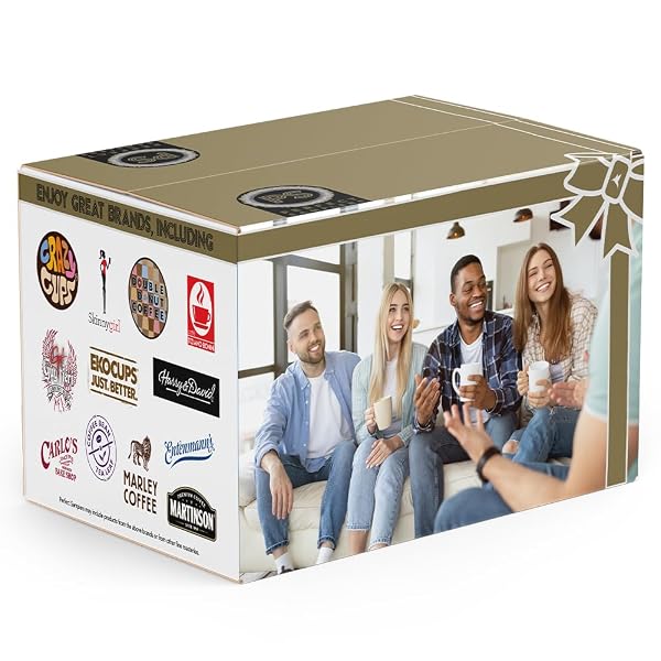 DOUBLE DONUT COFFEE DECAF FLAVORED COFFEE SINGLE SERVE CUPS FOR KEURIG K CUP BREWER VARIETY PACK SAMPLER, 40 COUNT (SYNCHKG115120)