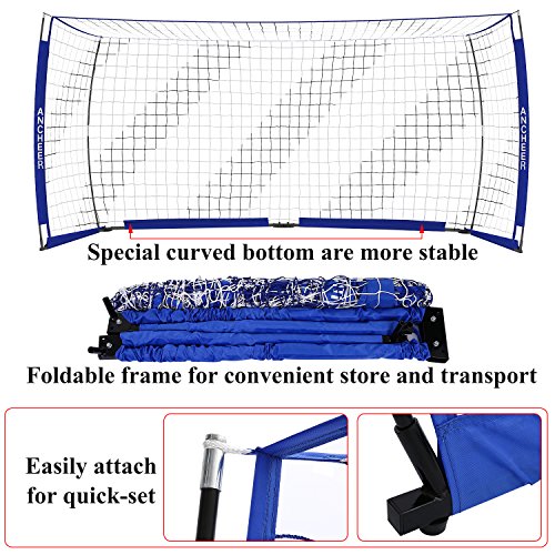 Portable Soccer Goal Net for Kids/Adults Quick SetUp Soccer Net for Backyard（12 x 6 ft