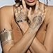 Tattify Metallic Gold Indian Style Jewelry Temporary Tattoos Indian Princess (Set Of 4 Sheets) - Other Styles Available and Fashionable Temporary Tattoos