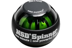 Auto-Start NSD Spinner Gyro Ball – Up to 15,000 RPM Premium hand strengthener and wrist exerciser for grip strength training, forearm workout, and pain relief; durable and portable - Model PB688