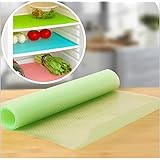 Can Be Cut Refrigerator Pad Antibacterial Antifouling Mildew Moisture Absorption Pad Mat Table,set of 4,Green
