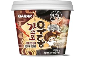 GARAK Katsuo Udon Soup Bowl, Japanese-Style Udon, Microwavable instant Noodle 215g/7.58oz (pack of 1)