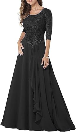 half sleeve mother of the bride dresses long