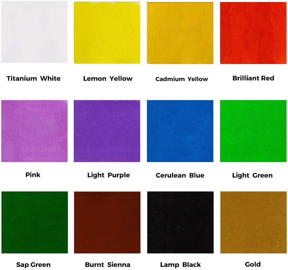 MONT MARTE Fabric Paint Set - 12 pieces x 20ml - Permanent Textile Paints - Ideal Colours for Clothing Bags and all Fabrics - Image 5