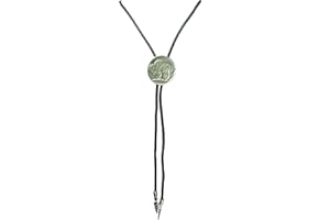 JUSTIN M & F Western Men's Buffalo Nickel Bolo Tie Silver One Size
