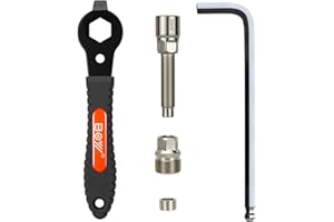 MatyKit Bicycle Square Taper Crank & Spline Crank Puller Removal Tools with Wrench, Compatible for Indoor Stationary Exercise Bike Crank Removal, Emergency/Repairs/Removing/Replacing/Maintenance/Gift