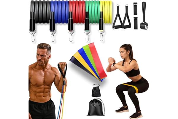 Kit 17 Peças Elástico Extensor + Miniband Treino Em Casa Exercício Físico Academia Fisioterapia Musculação Crossfit Pilates Y